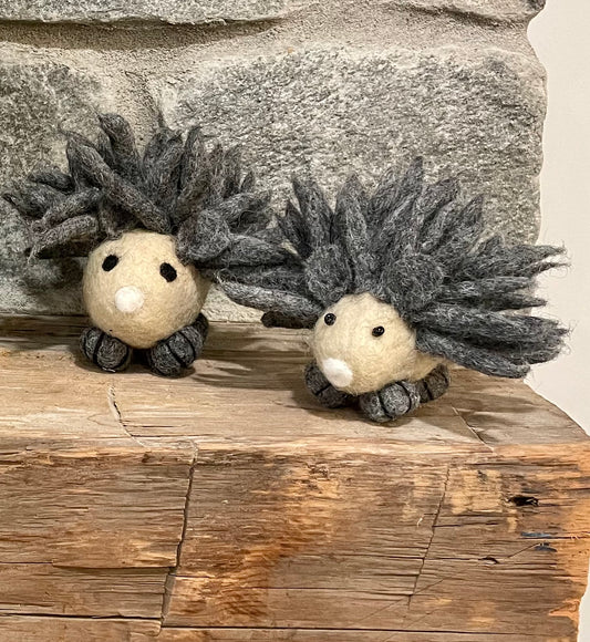 MOG Baby Hedgehogs felted wool $19