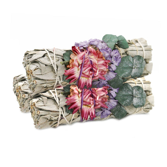 DEE 'Fairy Dreams' Floral White Sage Smudge Stick (4 in.) $9